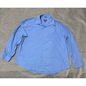 Van Heusen Men's XL 17-17 1/2 Blue Long Sleeve Shirt